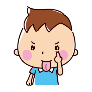 あっかんべーのイラスト