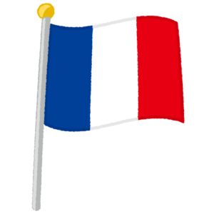 フランス国旗のイラスト