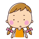 目が点のイラスト(女の子)(2キャラ)