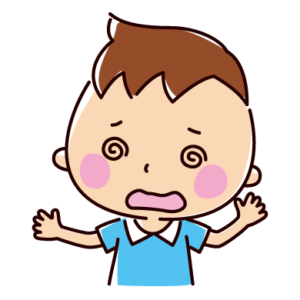 目が回るイラスト