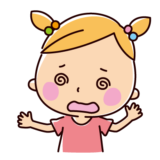 目が回るイラスト