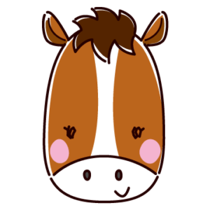 馬のアイコンイラスト