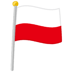 ポーランド国旗のイラスト