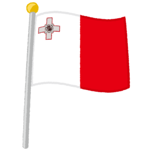 マルタ国旗のイラスト