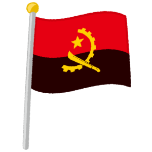 アンゴラ国旗のイラスト