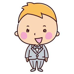 タキシードを着た男の子のイラスト