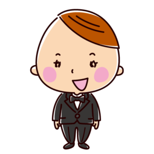 タキシードを着た女の子のイラスト