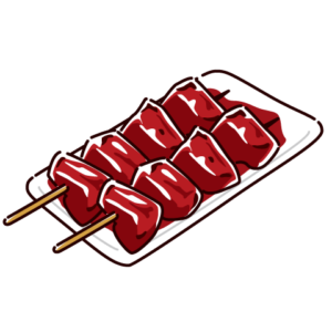 焼き鳥のイラスト（レバー）