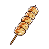 焼き鳥のイラスト（もも塩）