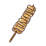 焼き鳥のイラスト（皮）