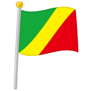 コンゴ共和国国旗のイラスト