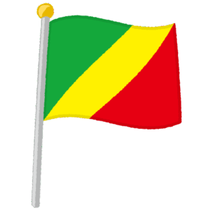 コンゴ共和国国旗のイラスト