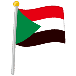 スーダン国旗のイラスト