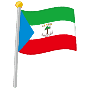 赤道ギニア国旗のイラスト