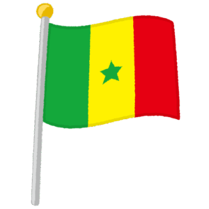 セネガル国旗のイラスト