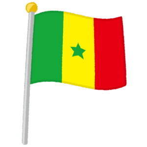 セネガル国旗のイラスト