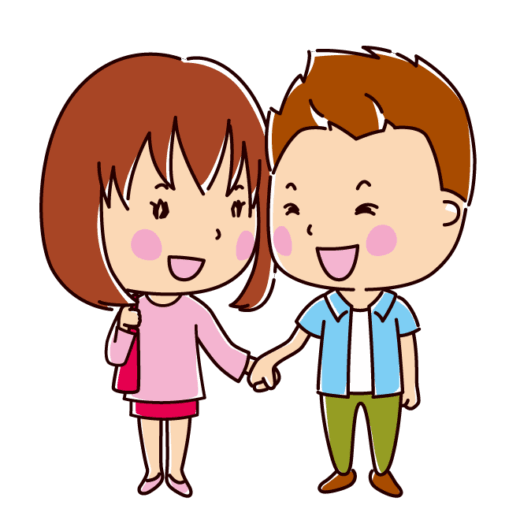 カップルのイラスト（2キャラ）