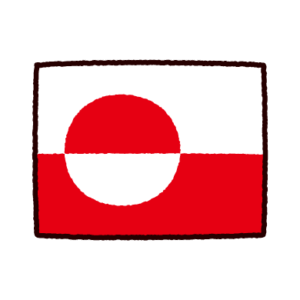 国旗のイラスト（グリーンランド）