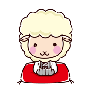 かわいい羊のキャラクターイラスト（未年・紋付袴・着物）