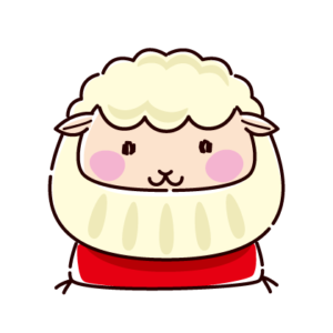 羊のだるまのイラスト（未年）