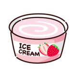 カップアイスのイラスト